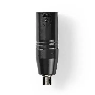 Kaufen XLR Adapter XLR 3-Pin Stecker Cinch Buchse Vernickelt Gerade Metall Schwarz 1 St • 3.91€