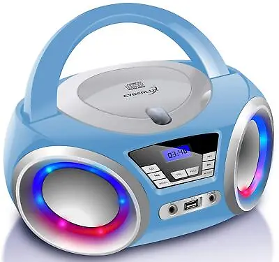Kaufen CD-Player LED Beleuchtung Kopfhöreranschluss Tragbares Stereo Radio Blau GUT • 35.95€
