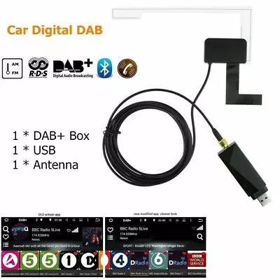 Kaufen Car Digital DAB Adapter Tuner Audio Box USB Receiver Antenna Android Navigation • 28.55€