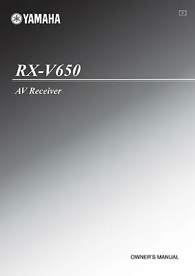 Kaufen Bedienungsanleitung-Operating Instructions Für Yamaha RX-V650  • 13.50€