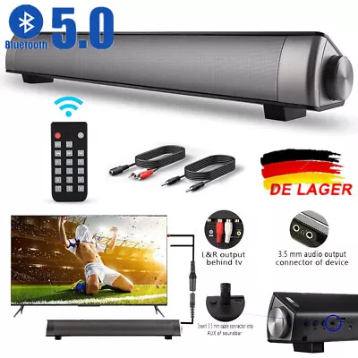 Kaufen Soundbar Wireless Lautsprechersystem Subwoofer Bluetooth 3D Surround TV Heimkino • 23.99€