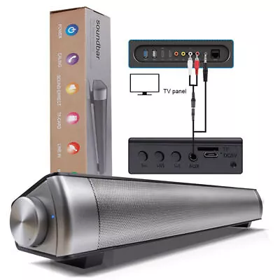 Kaufen TV Soundbar Bluetooth 5.0 Lautsprecher Surround-Sound Heimkino Mit AUX Soundbox • 25.99€
