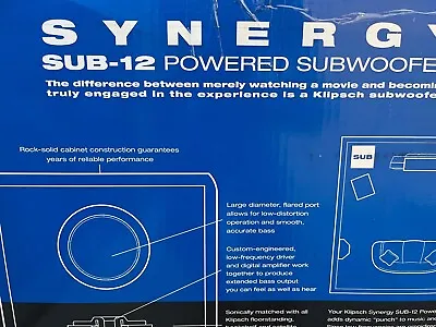 Kaufen Klipsch Synergy SUB-12 Powered Subwoofer Neu • 399.99€