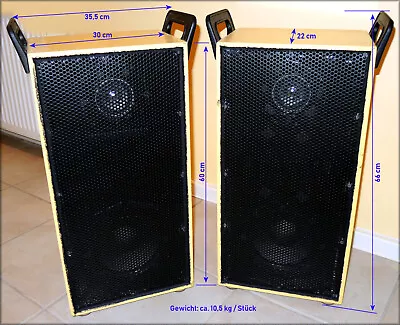 Kaufen Ein Paar (2 Stück) Große, Kräftige Lautsprecherboxen (60x30x22 Cm, Aus Bausatz) • 30€