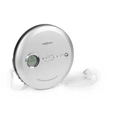 Kaufen CD Player Discman Mobiler MP3 Spieler Bluetooth LCD Display ASP Kopfhörer Silber • 34.99€