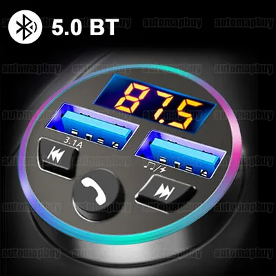 Kaufen Bluetooth FM Transmitter Auto Radio Audio MP3 Player USB Ladegerät Adapter KFZ • 8.99€