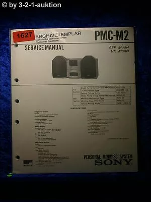 Kaufen Sony Service Manual PMC M2 Personal Mini Disc System (#1627) • 15.99€