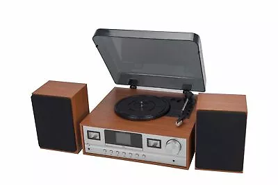 Kaufen Retro Stereoanlage Plattenspieler DAB+ CD AUX Bluetooth Denver MRD-52 Lightwood • 149.95€