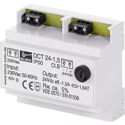 Kaufen Block DCT 12-1 Ungeregelte Gleichstromversorgung  12 V/DC 1 A 12 W Anzahl Aus... • 87.99€