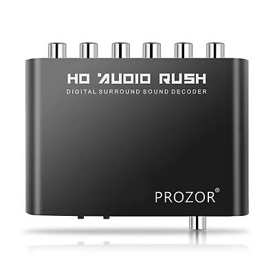 Kaufen PROZOR Digital Zu Analog 5.1 Audio Konverter Decoder Optisch Koaxial AUX FürHDTV • 33.49€