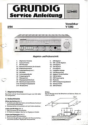 Kaufen Service Manual-Anleitung Für Grundig V 7200  • 9€