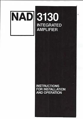 Kaufen NAD Bedienungsanleitung Für  3130  User Owner´s Manual  Englisch Copy • 10.50€