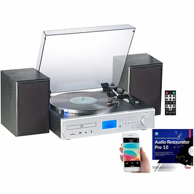 Kaufen Auvisio 5in1-Plattenspieler/Digitalisierer, CD, Bluetooth, Kassette, MP3, FM • 229.99€