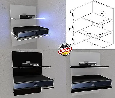 Kaufen Wandpaneele WP-450/410 Schwarz Mit LED -Hifi-Regal- Wandhalterung  • 99.50€