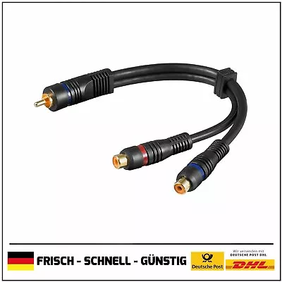 Kaufen Audio Y Adapterkabel 0,20cm, 1x Stereo Cinch-Stecker Zu 2x Cinch-Buchse, OFC • 4.99€