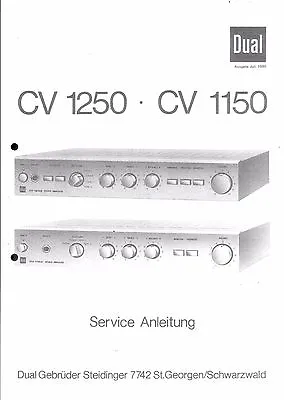 Kaufen Dual Original Service Manual Für CV 1150 / 1250  • 10.20€