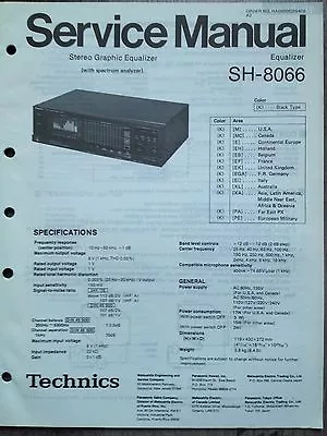 Kaufen Technics Service Manual, Equalizer ,alle Typen, SH, Vintage, 80er Jahre HiFi • 14.90€