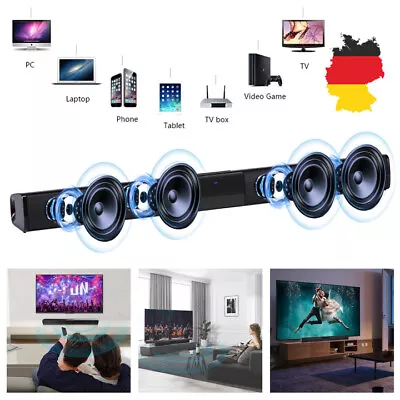 Kaufen Soundbar Wireless 4 Lautsprechersystem Subwoofer Bluetooth Surround TV Heimkino • 32.89€