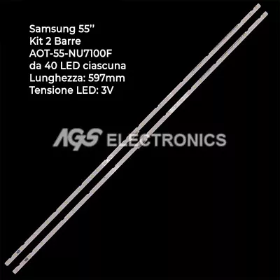 Kaufen Kit 2 Led-streifenstangen Samsung Aot-55-nu7100f Bn96-45913a Un55nu7300 • 19.90€
