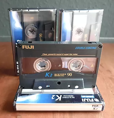 Kaufen ⭐️3x FUJI K2 90 Typ 2 Kassetten Audiokassetten Tape / Unbeschriftet / Geprüft • 9€