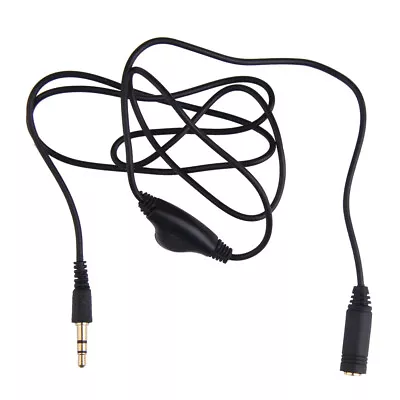 Kaufen 3,5 Mm Kopfhörer Verlängerung Kabel Kabel Kopfhörer In Linie Volume Control Kabe • 2.24€