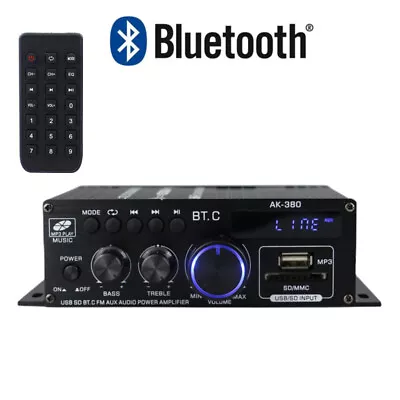 Kaufen 800W Bluetooth Mini Verstärker HiFi Power Audio Stereo Bass AMP USB MP3 FM Auto • 55.92€