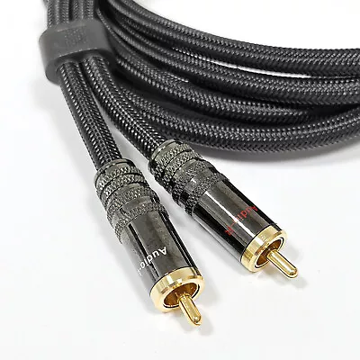 Kaufen Audio Kabel 2x RCA Cinch Stecker Auf Stecker Verlängerung Nylon Component 1,5m  • 6.50€