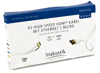 Kaufen Inakustik High Speed HDMI - Micro HDMI Typ D Kabel Full HD UHD 4K 3D 1,5m 512 • 12.95€