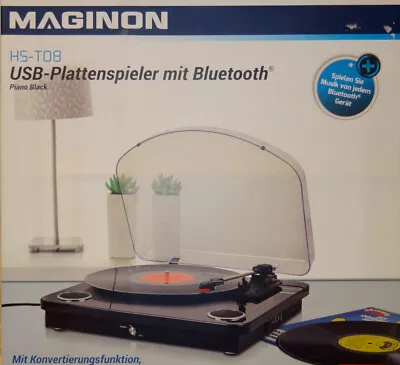 Kaufen Maginon USB PLATTENSPIELER M. Lautsprecher Und Blutooth HS-T08 Schwarz • 49.90€