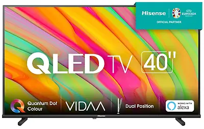Kaufen Hisense Smart TV 40 Zoll QLED-Fernseher FullHD, Triple Tuner Alexa • 502.99€