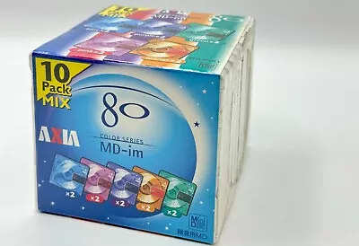Kaufen Minidisc MD Axia 10 Pack  Komplett Set Selten Rar Japan Color Series MD-im NEU • 59€