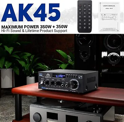 Kaufen AK45 HiFi Verstärker Bluetooth Vollverstärker Digital FM USB Stereo Amplifier DE • 33.99€
