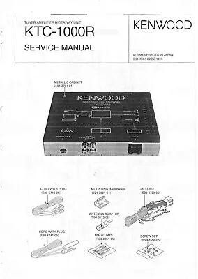 Kaufen Service Manual-Anleitung Für Kenwood KTC-1000 R   • 10€