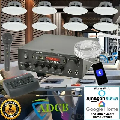 Kaufen Cafe Restaurant Home Bluetooth Verstärker Decken Lautsprecher System Kit - 2,4,8 NEU • 161.47€