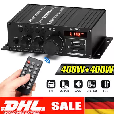 Kaufen Verstärker Audio Stereo Amplifier HIFI Digital Bluetooth FM USB Vollverstärker • 27.99€