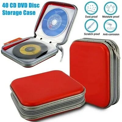 Kaufen 40 Scheibe Doppelseitig CD DVD Organizer Halter Aufbewahrung Hart Brieftasche • 10.14€
