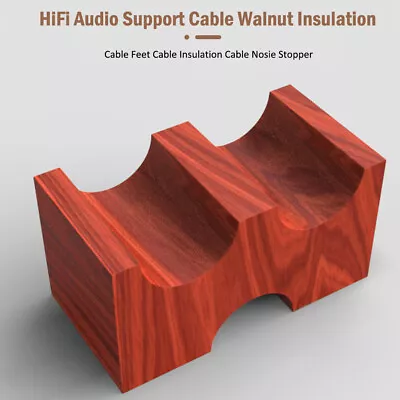 Kaufen Walnuss Holz Stand HIFI Audio Lautsprecher Riser Power Kabelhalter Halterung DIY • 16.65€