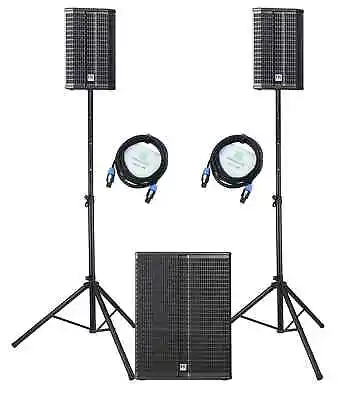 Kaufen HK Lucas 2K18 System Aktivanlage DJ PA 2.1-Stereo Sound System Set Stative Kabel • 1,982€