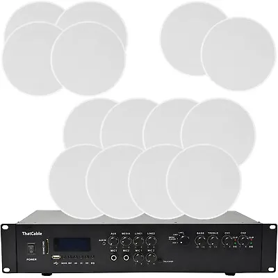 Kaufen Bluetooth Stereo Soundsystem 120 W Low Profile Decken Lautsprecher Kanal HiFi Amp • 387.60€