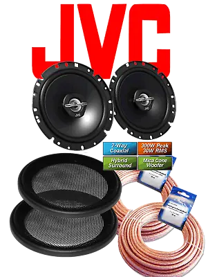 Kaufen ~ Schwarze JVC Deckenlautsprecher 2-Wege Koax  17cm Mit Blenden + 2 X 10m Kabel • 45.90€