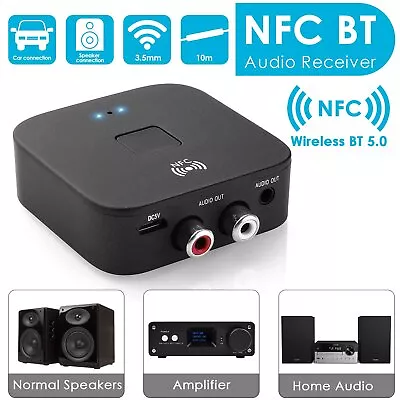 Kaufen NFC Bluetooth 5.0 Empfänger 3.5mm AUX Cinch Buchse Hifi Wireless Audio Adapter • 10.90€