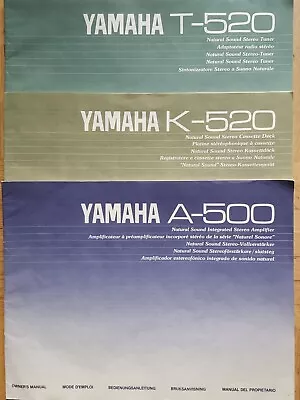 Kaufen 3 Bedienungsanleitung Yamaha T-520 Tuner + A 500 Amplifier  K-520 Kassetten-Deck • 3.90€
