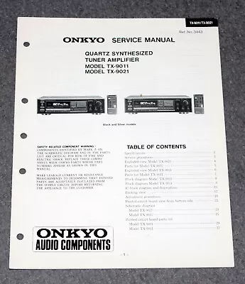 Kaufen Onkyo TX-9011 / TX-9021 - Original Service Manual / Reparaturanleitung • 7.95€