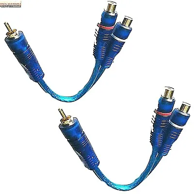 Kaufen 2 Stück HiFi Cinch Y Kabel Adapter Verteiler Chinch ST 2 Buchse Subwooferkabel ✨ • 6.75€