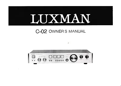 Kaufen Owner's Manual-Anleitung-  Für Luxman C-02 • 10€