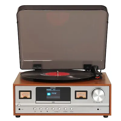 Kaufen Retro Stereoanlage Plattenspieler DAB+ CD AUX Bluethooth Denver MRD-52 Lightwood • 89.95€