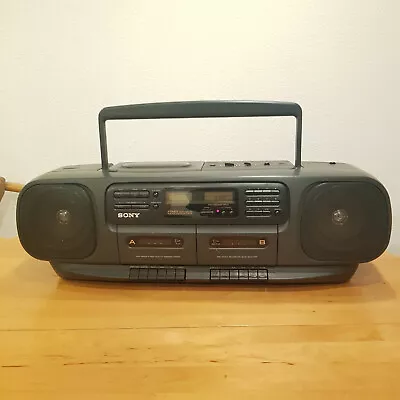 Kaufen Sony CFD-125L Ghettoblaster CD Radio Cassette-Corder Doppelkassettendeck Vintage • 20€