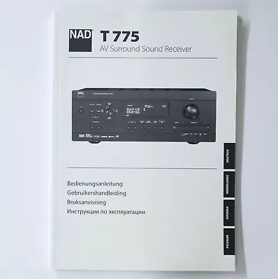 Kaufen Original NAD T 775 Surround Sound Receiver Owner's Manual / Bedienungsanleitung • 22€