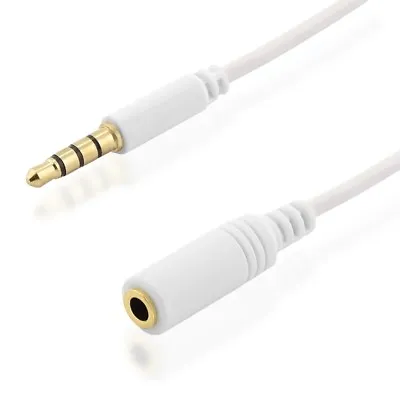 Kaufen 5m Aux Audio Kopfhörer Kabel Verlängerungskabel 3,5mm Klinke Buchse Stecker Weiß • 6.79€