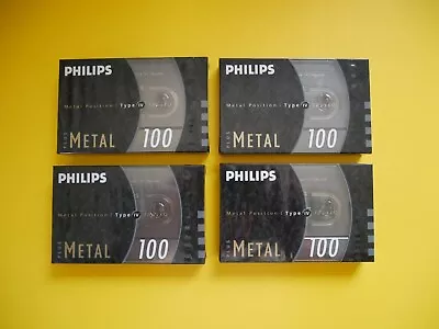 Kaufen 4x Philips Metal Position Cassette Tape NEU OVP 2x50 Minuten • 149€